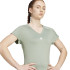 Camiseta de Fitness adidas We Min Mulher Verde/Branco