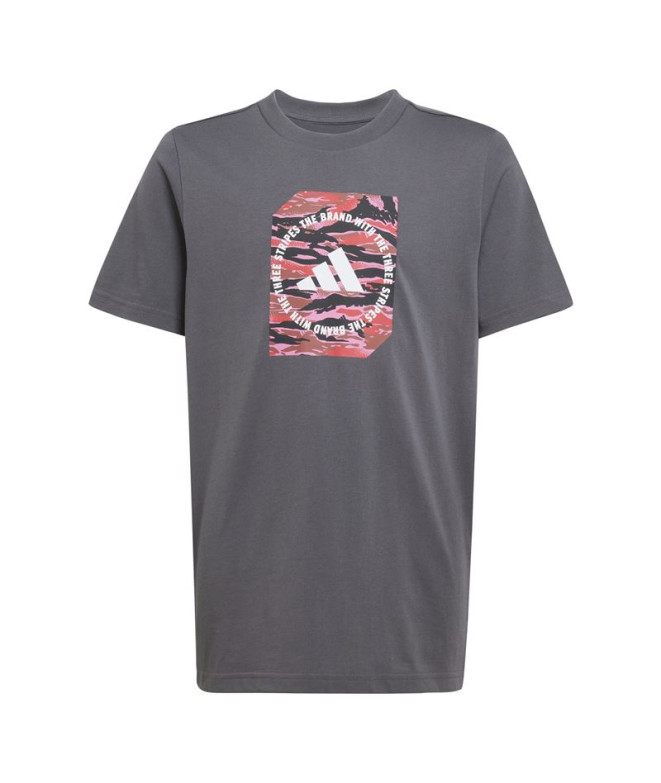 Camiseta adidas Camo Box Niño Gris