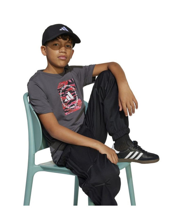 T-shirt adidas Camo Box Enfant Gris