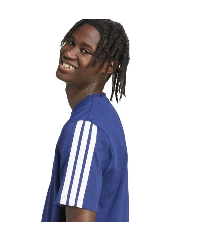 Camiseta adidas 3 Bandas Sj Homem Azul Escuro