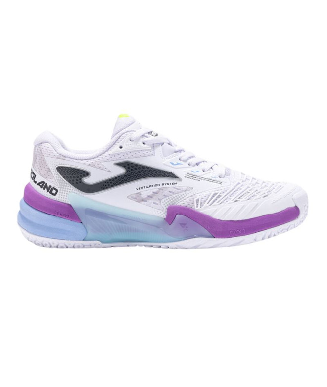 Zapatillas Casual Joma Roland Lady 2402 Blanco Violeta Mujer