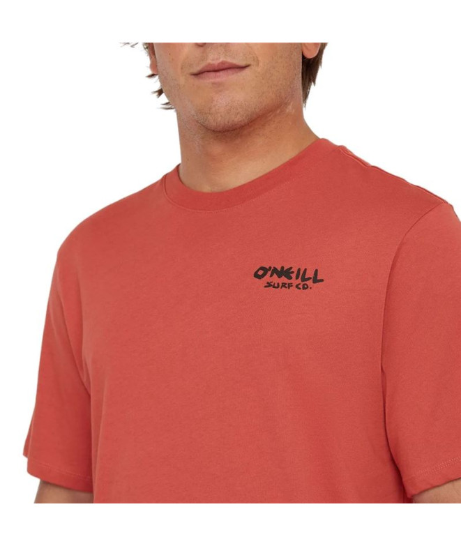 Camiseta O'Neill T-Shirt Global Homem Vermelho