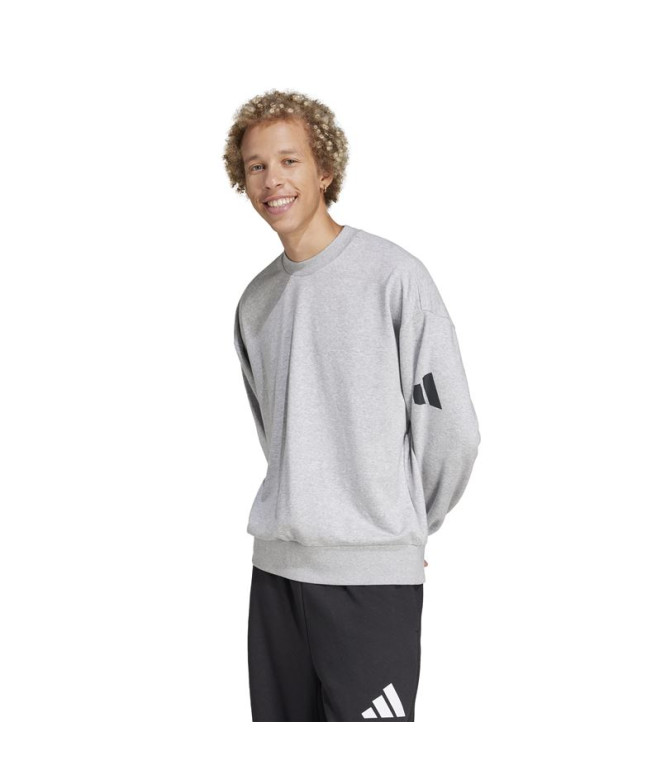Moletom adidas Swt French Terry Homem Cinza/Preto