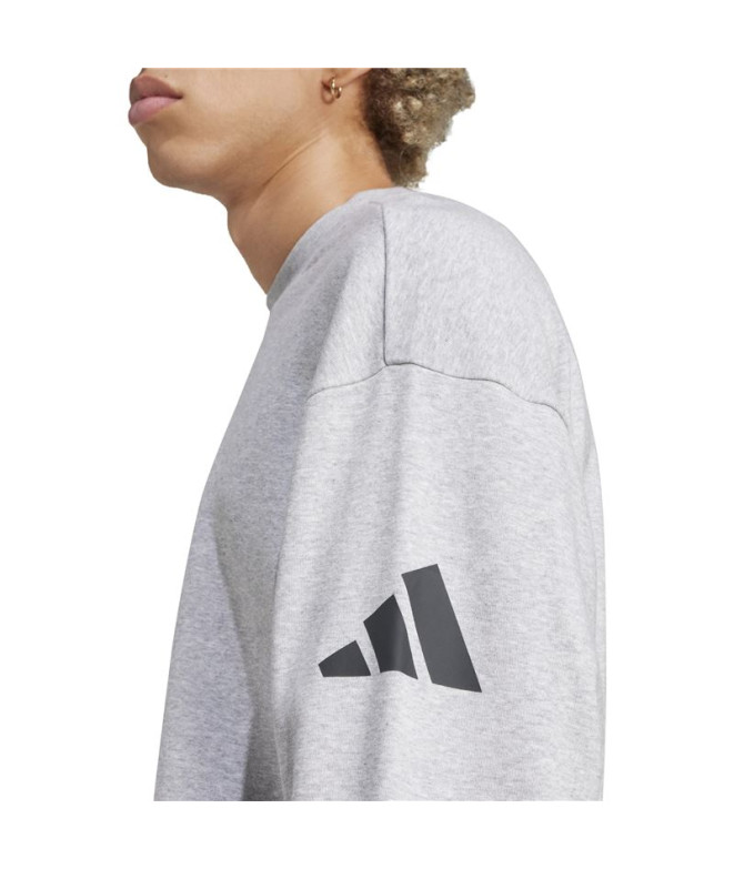 Moletom adidas Swt French Terry Homem Cinza/Preto