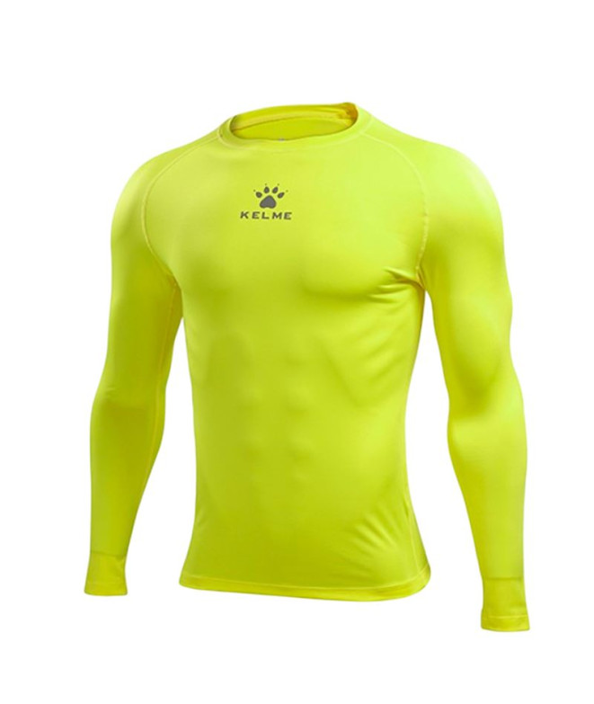 Camiseta de Fútbol Kelme Thermical L/S Tea Hombre Amarillo Neon