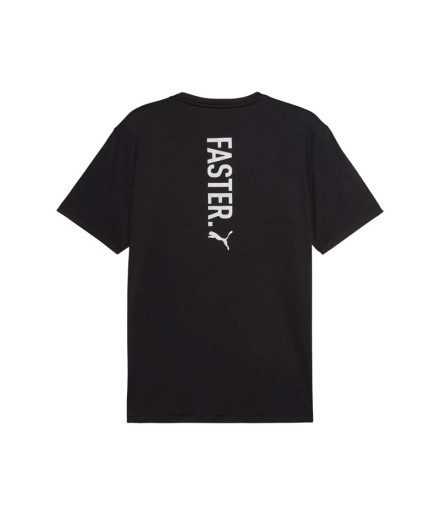Camiseta de Running Puma Graphics Running Fas, Preto, Homem 2