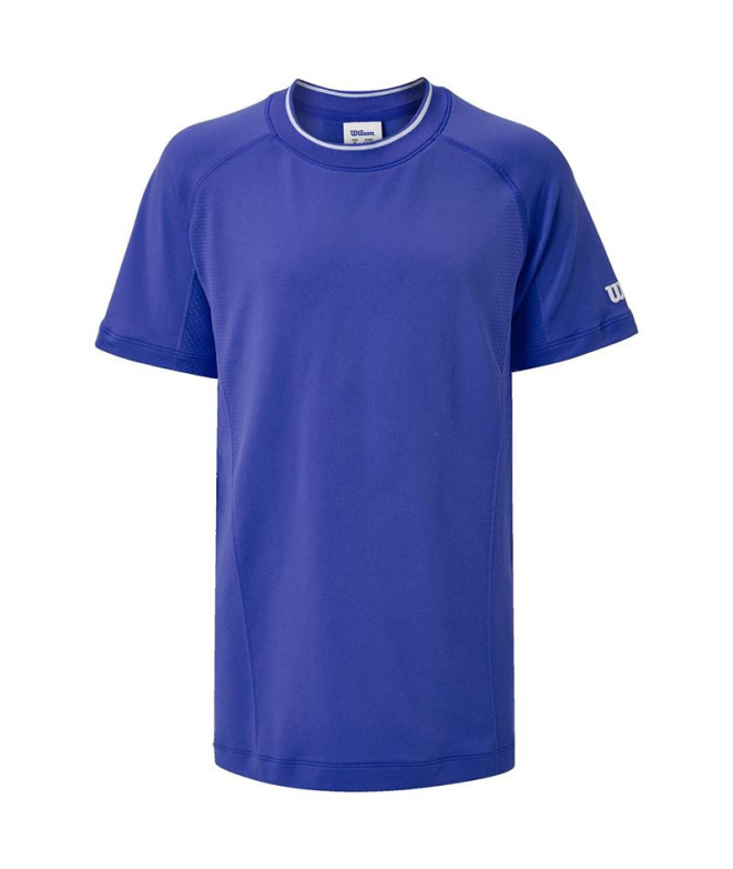 Camiseta de Pádel Wilson Yb Youth Team Seamless Crew Azul Royal Infantil