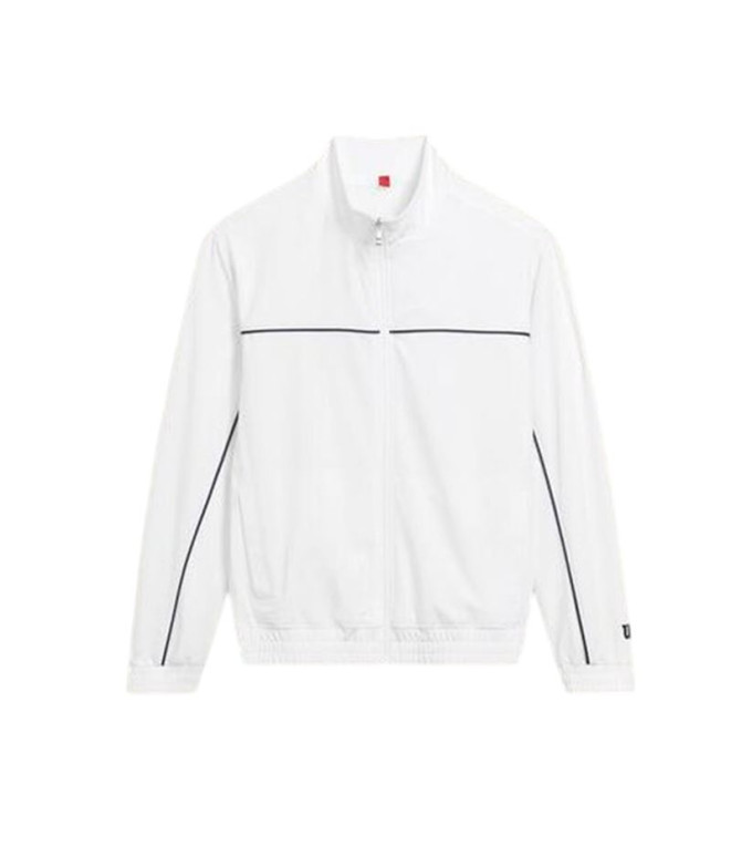 Veste de Tennis Wilson Yb Youth Team Warm-Up Blanc Enfant