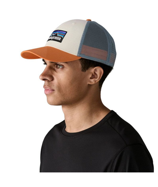 Chapéu de Montanha Patagonia P-6 Logo Lopro Trucker Branco