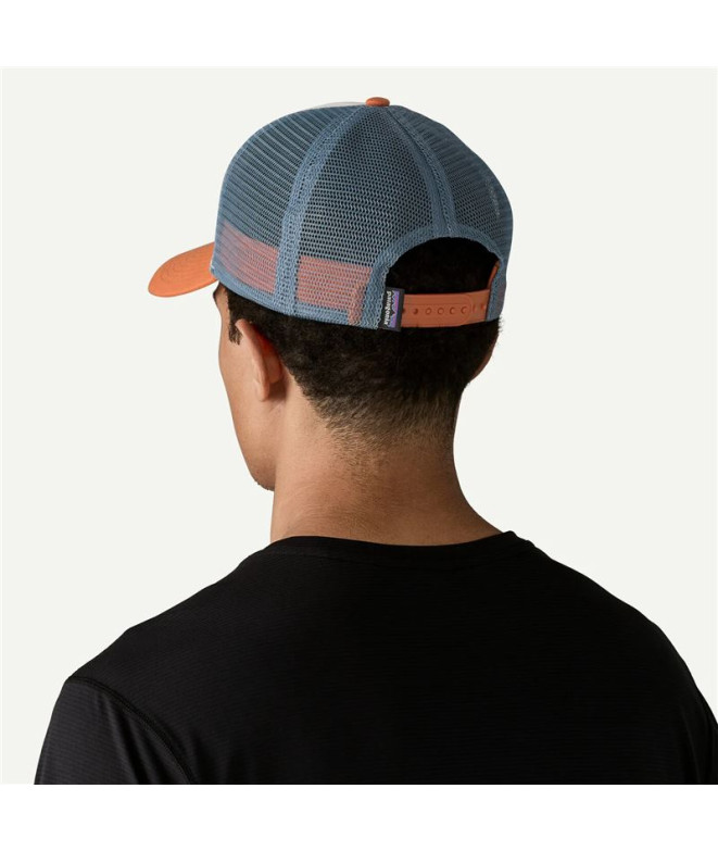 Boné Patagonia P-6 Logo Lopro Trucker Branco