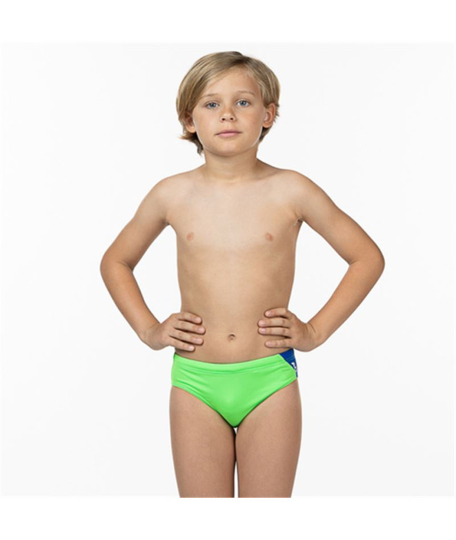 Fato de banho de Natação Aquarapid Costume Slip Menino Verde