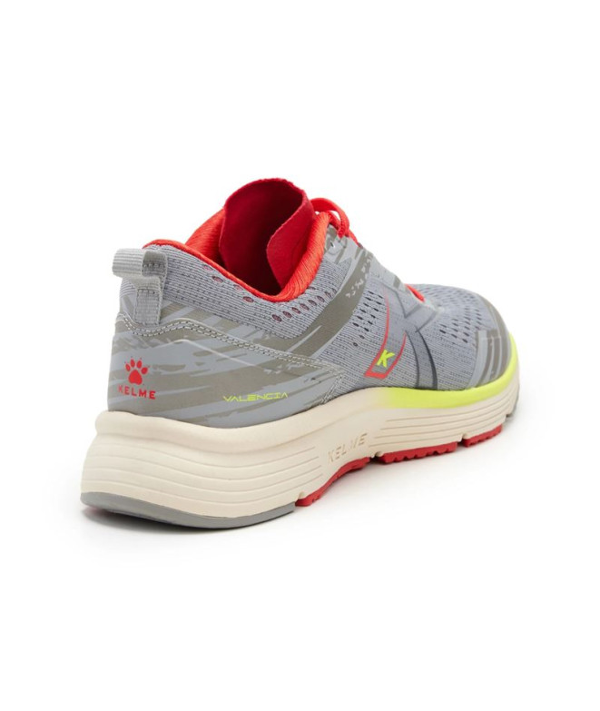 Chaussures de Running Kelme Valencia Gris/Rouge