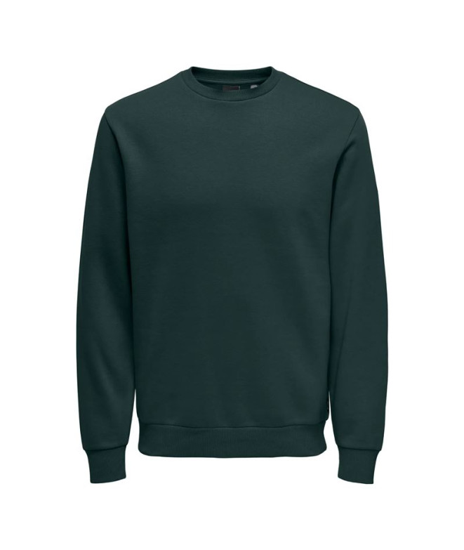 Moletom Only & Sons Onsceres Crew Neck Noos Homem Darkest Spruce