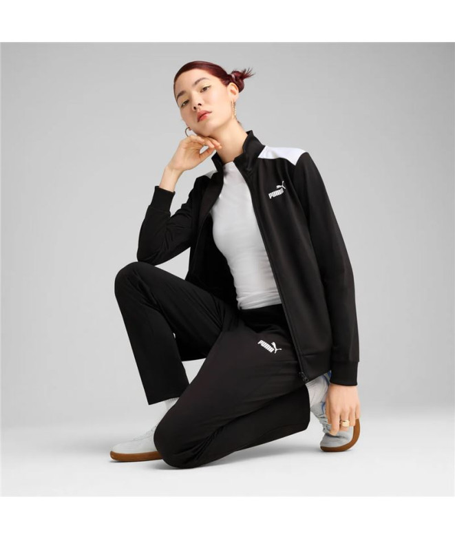 Fato de treino Puma Poly Suit Op Mulher Preto