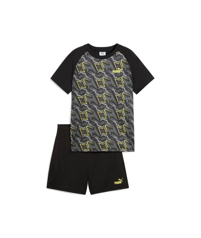 Fato de treino Puma Tad Essentials Poly Aop Menino Preto