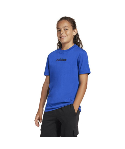 T-shirt adidas Lin 160 Enfant Bleu/Noir 2