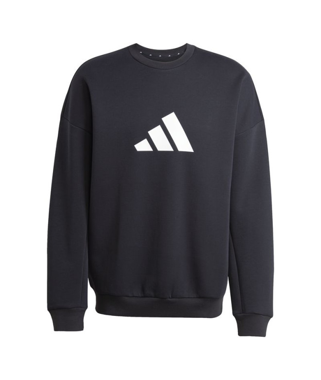 Sudadera adidas Future Icons 3 Bandas Crw Hombre Negro