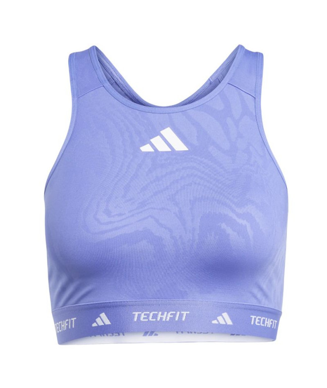 Sujetador Deportivo de Fitness adidas Techfit Ms Hn Pr Bra Mujer Azul