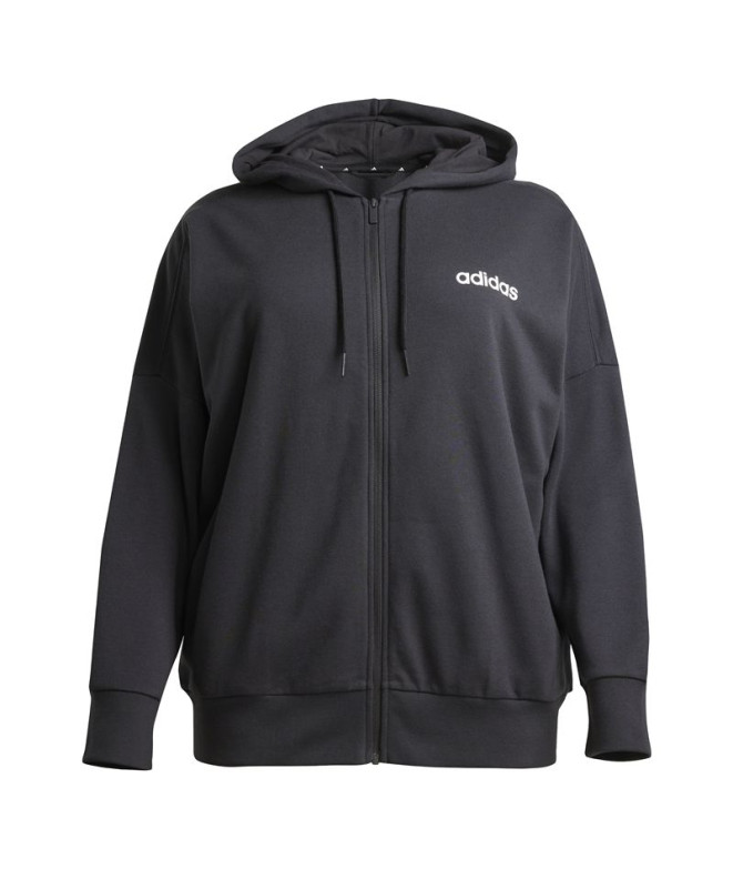 Sudadera adidas Lin French Terry Fzhdin Mujer Negro/Blanco