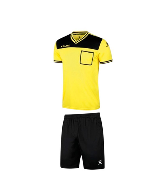 Conjunto de Fútbol Kelme Set S/S Referee Hombre Amarillo-Negro