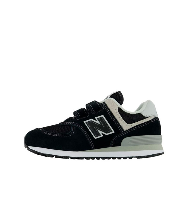 Chaussures New Balance 574 Hook & Loop Noir Enfant