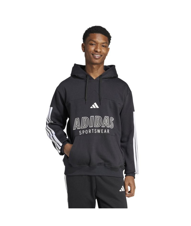 Sudadera adidas Tiro Fl Hombre Negro/Blanco