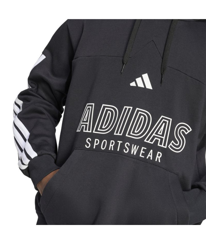 Sudadera adidas Tiro Fl Hombre Negro/Blanco