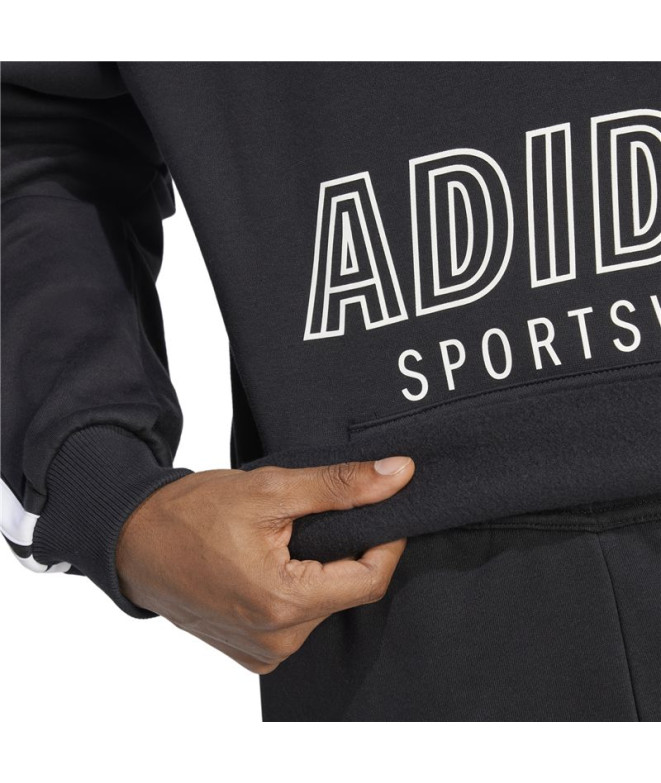 Sudadera adidas Tiro Fl Hombre Negro/Blanco