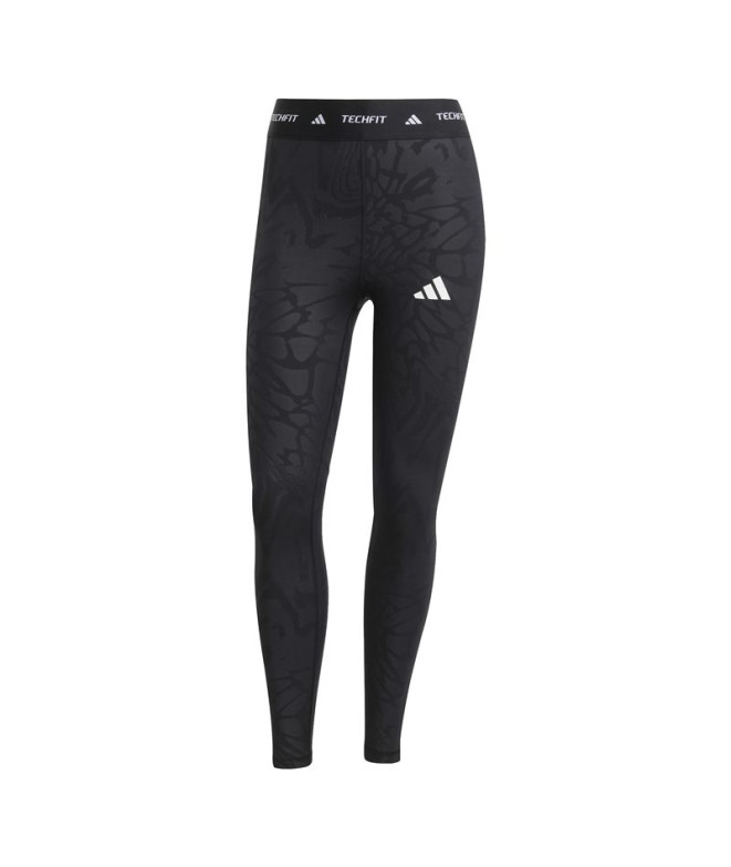 Mallas de Fitness adidas Techfit Print 7/8 Mujer Negro