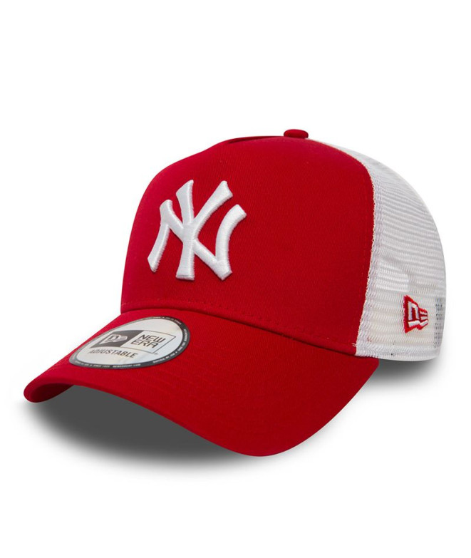 Boné New Era Camionista E-Frame vermelho limpo dos New York Yankees