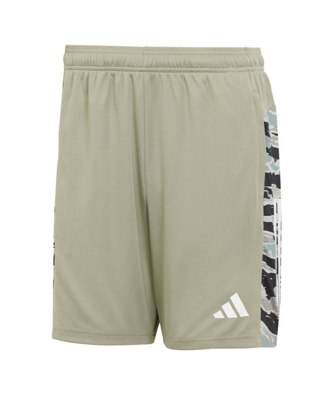 Calça de Fitness adidas Camo 3 Bandas Short Homem Cinza