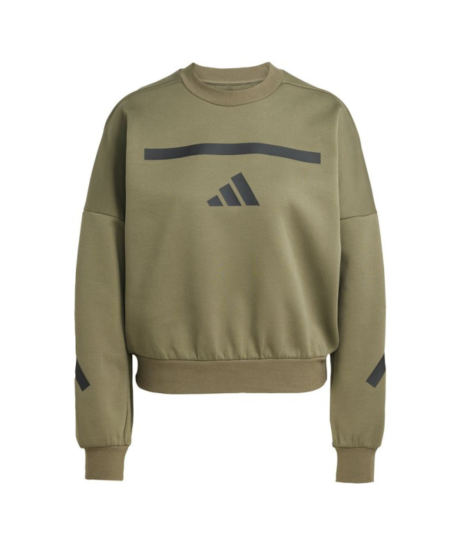 Sweat Adidas Z.N.E. Swt Femme Vert Foncé