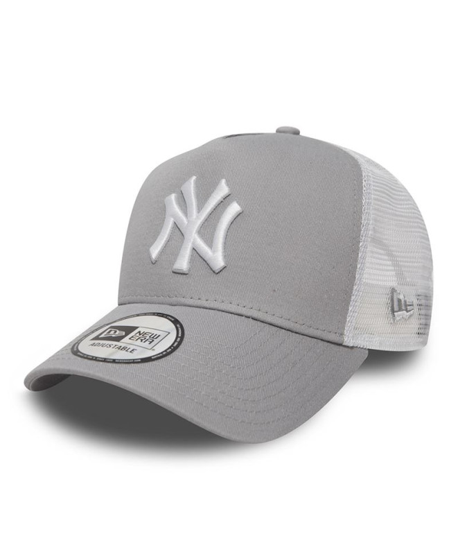 Boné New Era New York Yankees Clean a Frame Trucker Cinzento