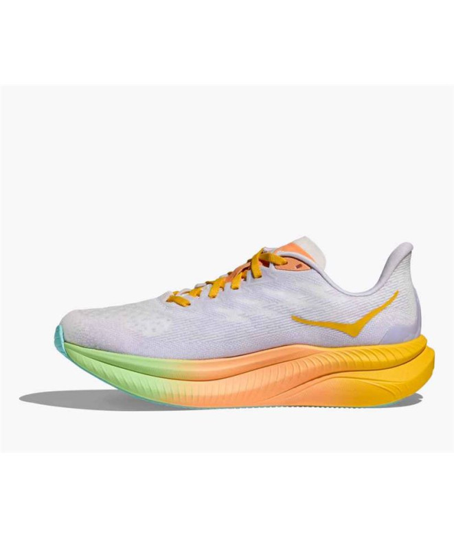 Chaussures de Running Hoka Mach 6 Femme Blanc