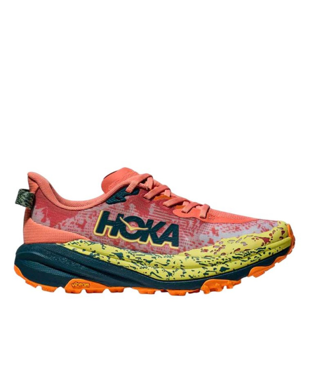 Sapatilhas de Trail Hoka Speedgoat 6 Mulher Rosa/Amarelo