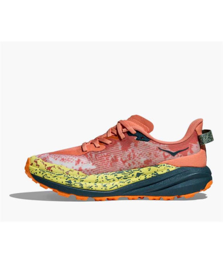 Chaussures de Trail Hoka Speedgoat 6 Femme Rose/Jaune 2