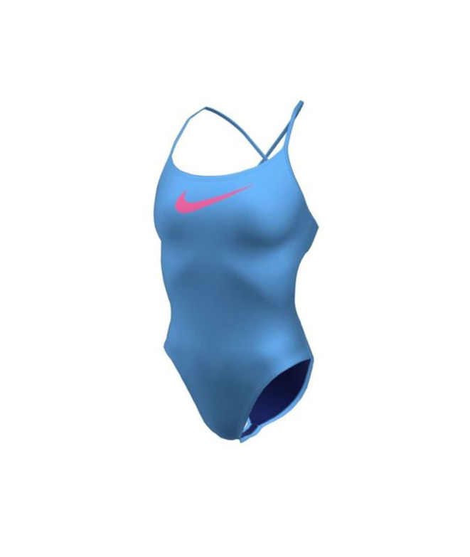 Bañador de Natación Nike Hydrastrong Multi Graphic Mujer Azul