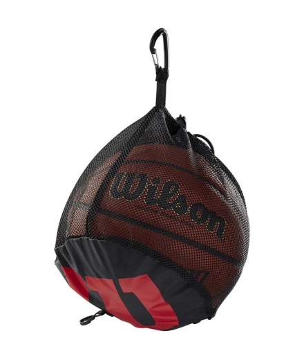 Bolsa de Basquetebol Wilson Single Ball Bskt Bag Preto