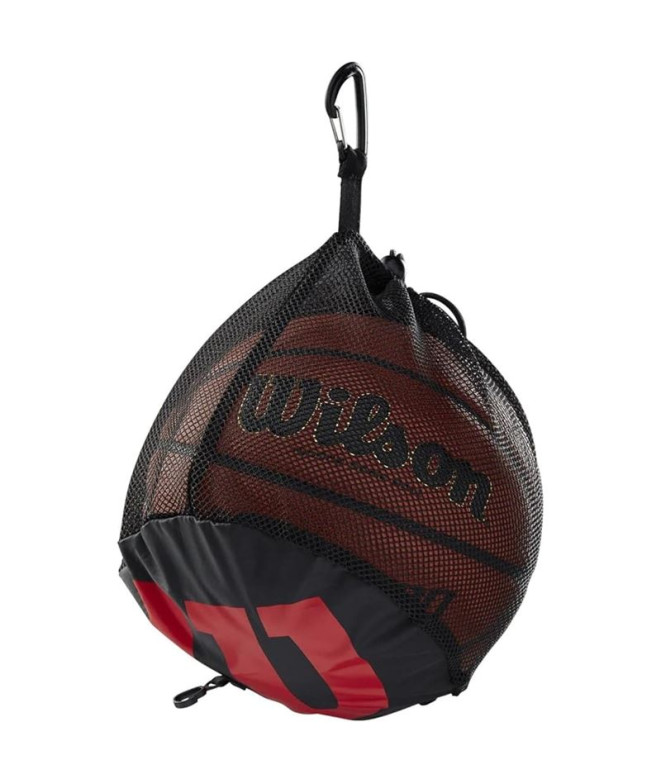 Bolsa de Baloncesto Wilson Single Ball Bskt Bag Negro