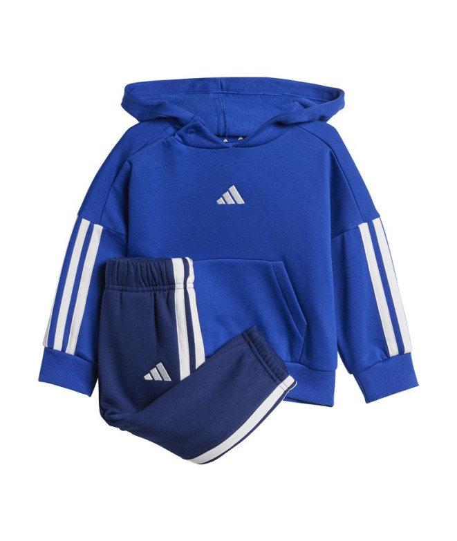 Sweat adidas I 3Bandas Fl Hd Jog Bébés Bleu/Blanc