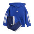 Moletom adidas I 3Bandas Fl Hd Jog Bebês Azul/Branco