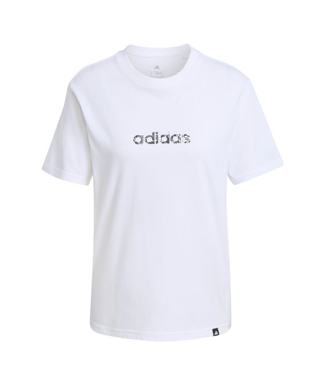 Camiseta adidas Camo Lin Mujer Blanco