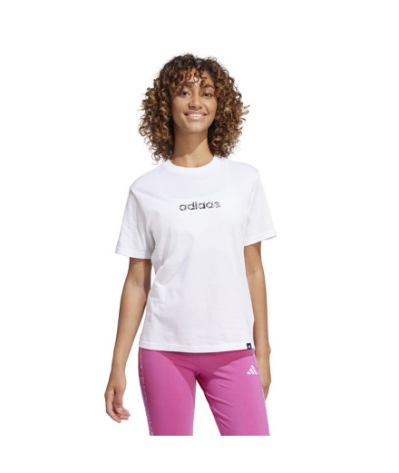 T-shirt adidas Camo Lin Femme Blanc 2