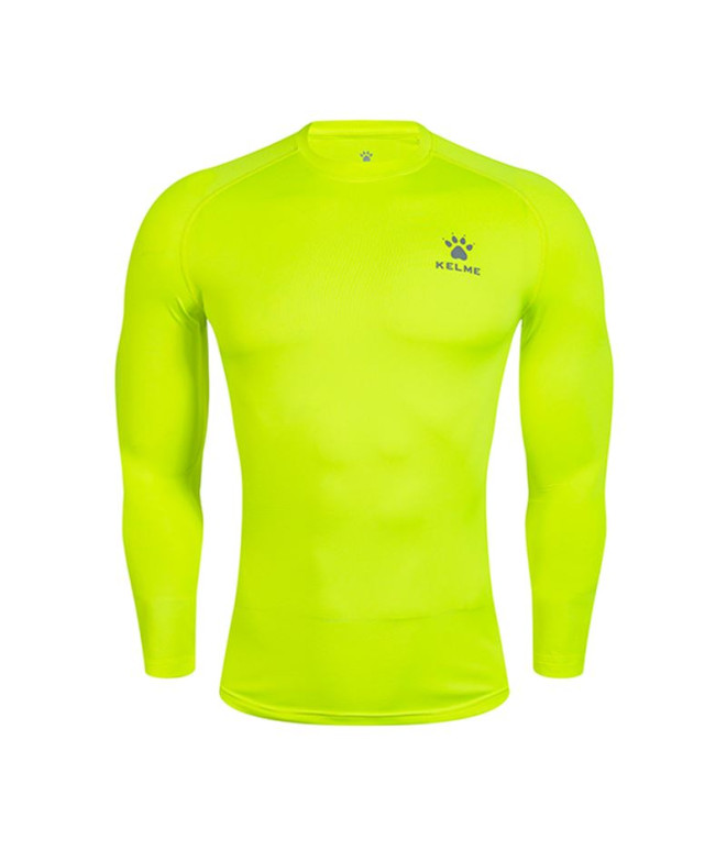 Camiseta Termica de Fútbol Kelme Thermical L/S T-Shirt Tea Hombre Neon Amarillo