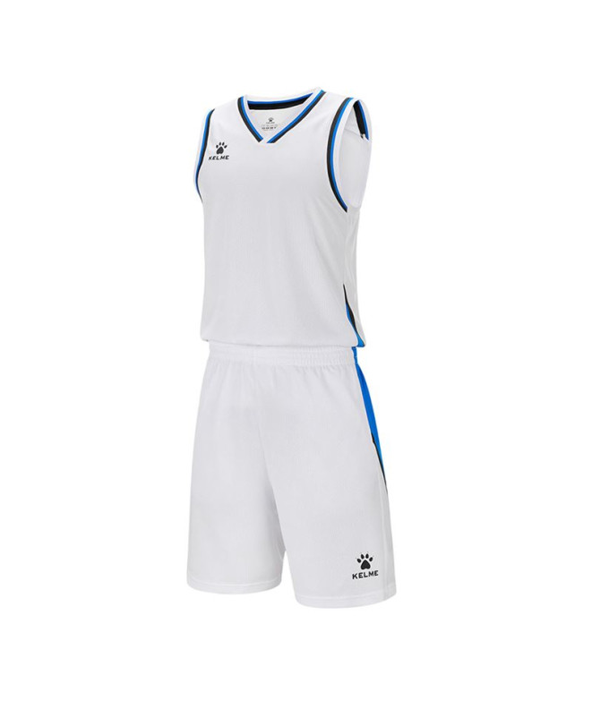 Conjunto de Fútbol Kelme Set Pick And Roll Jr Infantil Blanco-Royal Azul