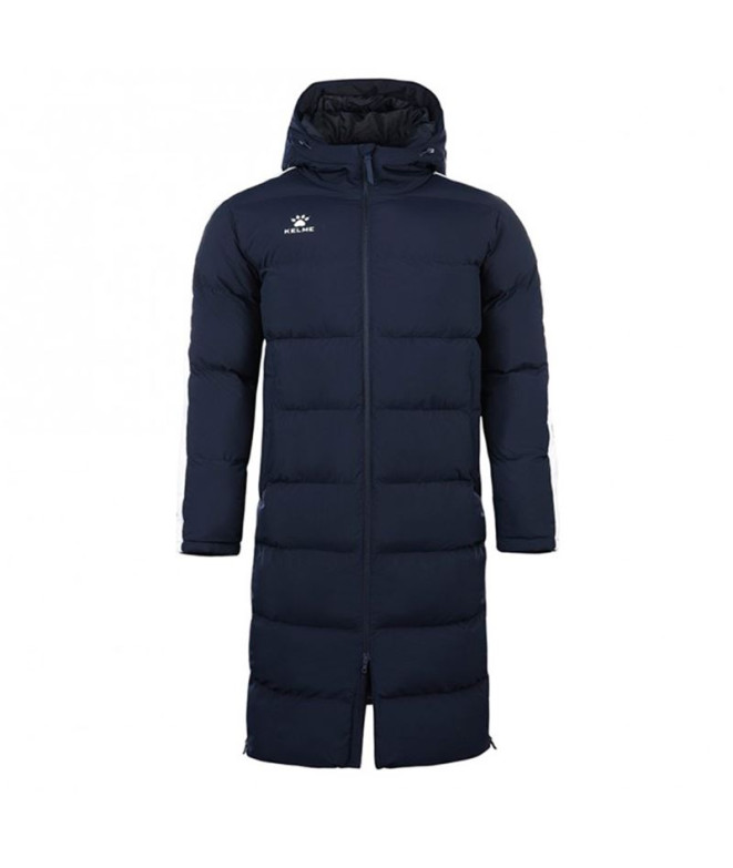Chaqueta de Fútbol Kelme Parka Larga Hombre Azul Marino/Blanco