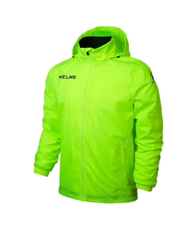 Chubasquero de Fútbol Kelme Rain Street Hombre Verde Neon