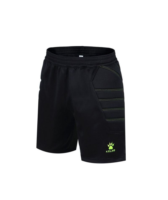 Calça Goleiro de Futebol Kelme Goleiro S. Zamora Infantil Preto/Lima