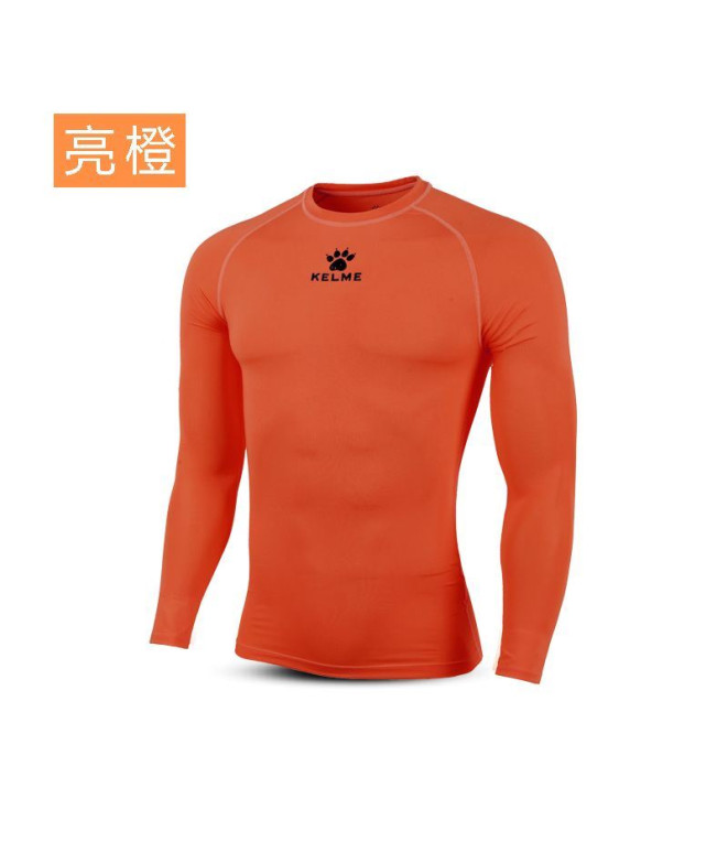 Camiseta de Futebol Kelme Therm. L/S T-S Team Infantil Laranja Neon