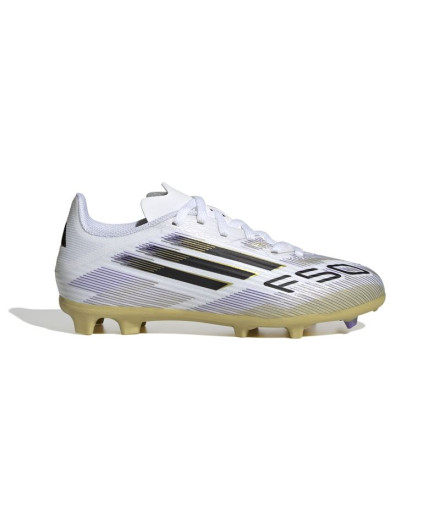 Botas de fútbol adidas F50 League Fg/Mg Infantil Blanco/Oro